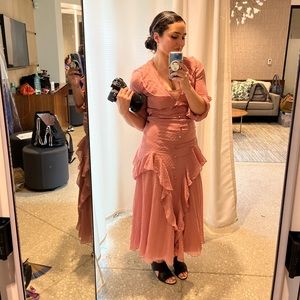 ASOS Design MIDI Dress in Desert Rose